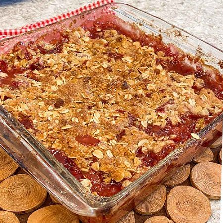Maple Rhubarb Crisp