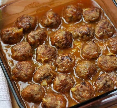 Maple Mustard Meatballs