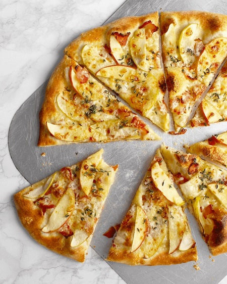 Maple-Bacon Pizza with Apples and Cheddar