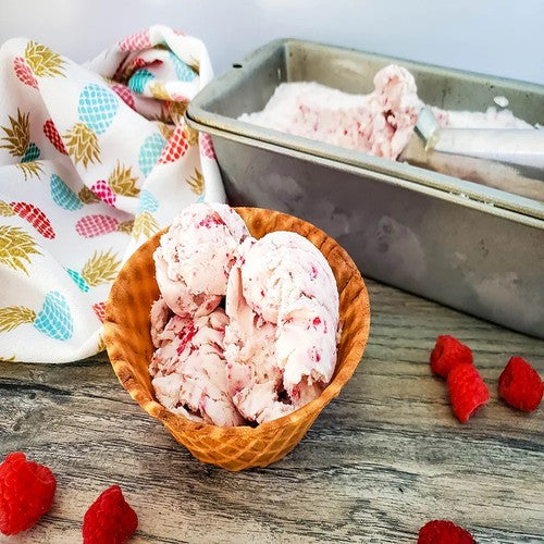 No-Churn Maple Raspberry Ice Cream