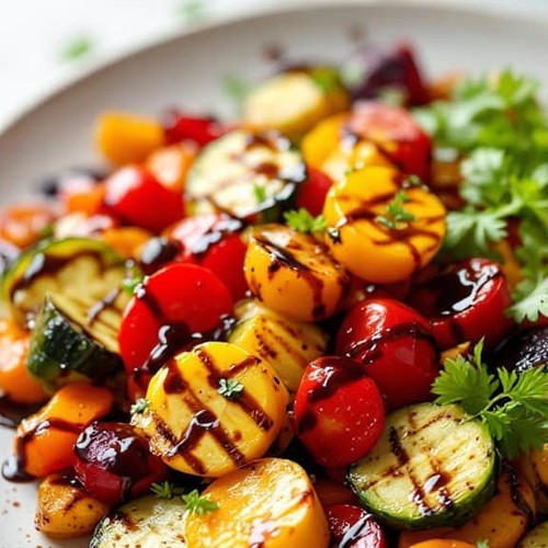 Maple Balsamic Grilled Vegetable Medley