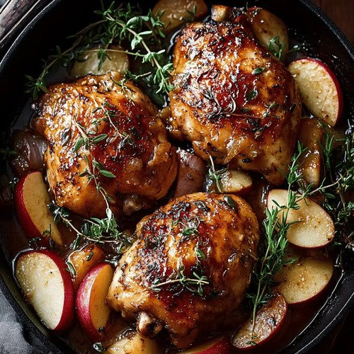 Maple Bourbon Chicken and Apple Stew
