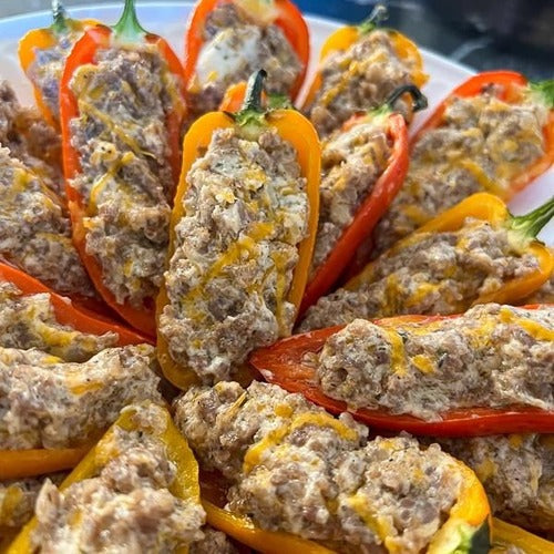 Maple Sausage-Stuffed Sweet Corn Peppers