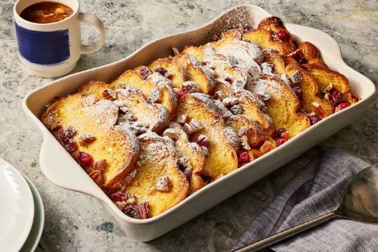 Overnight French Toast with Cranberries and Pecans